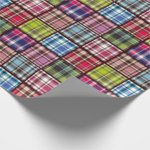 Patchwork Tartan Plaid   Scottish Fabric Style Wrapping Paper