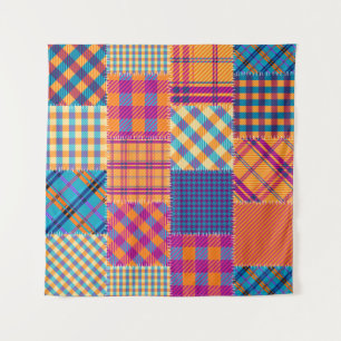 Patchwork textile: seamless vintage pattern. tapestry