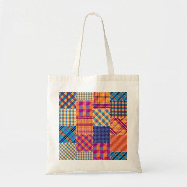 Patchwork textile: seamless vintage pattern. tote bag (Front)