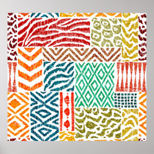 Patchwork Textures: Hand-Drawn Animal Print