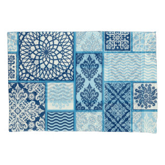 Patchwork tiles, seamless background. pillowcase