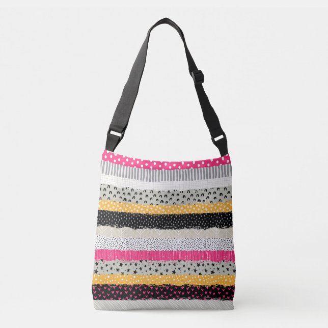 Patchwork Tiles: Versatile Seamless Design. Crossbody Bag (Front)