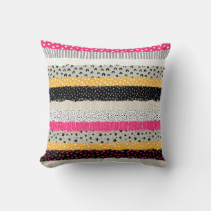 Patchwork Tiles: Versatile Seamless Design. Throw Pillow