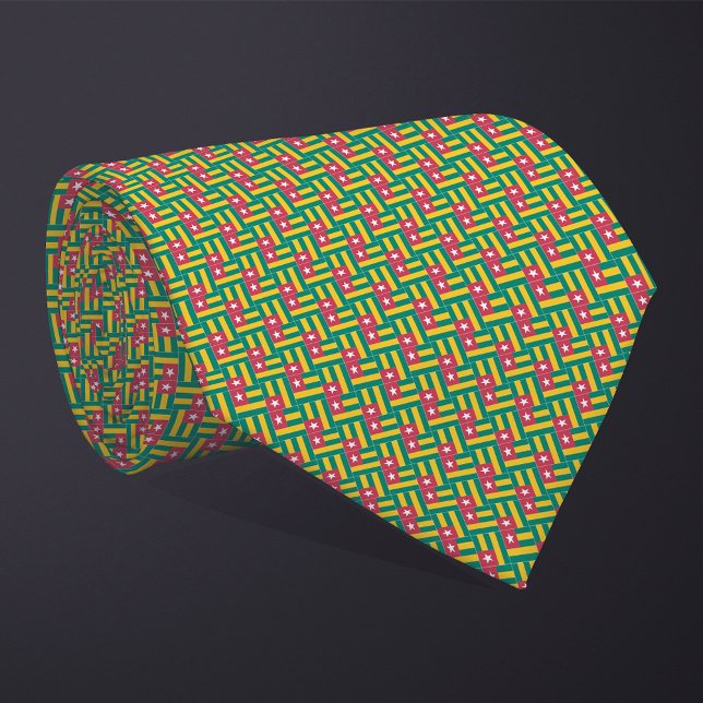 Patchwork Togo Flag Pattern  Tie (Creator Uploaded)