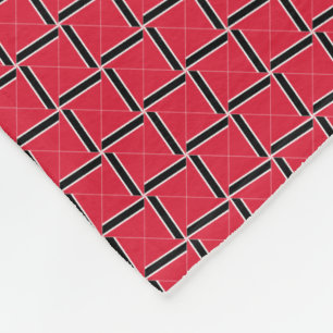 Patchwork Trinidad and Tobago Flag Pattern  Fleece Blanket