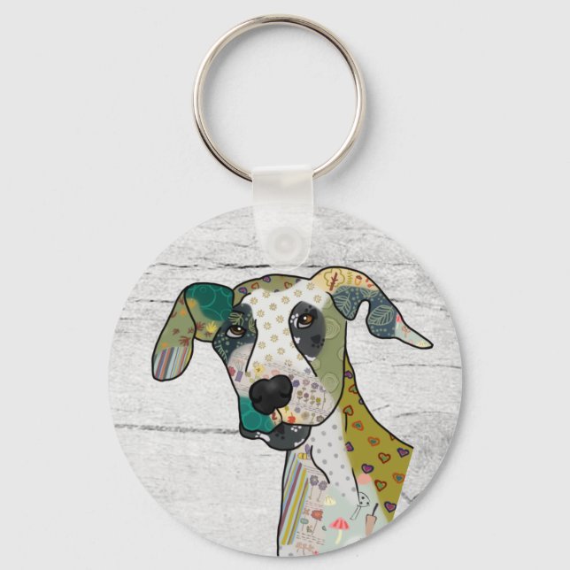 Patchworkhund Keychain (Front)