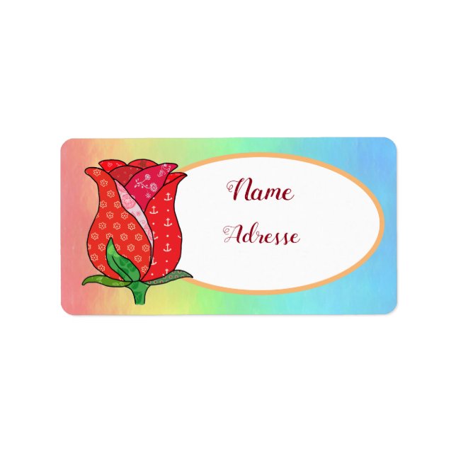 Patchworkrose  label (Front)