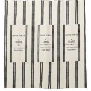 Patchy French Grain Sack SHOWER CURTAIN