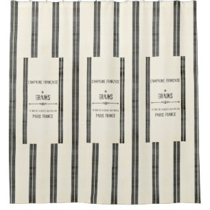 Patchy French Grain Sack SHOWER CURTAIN