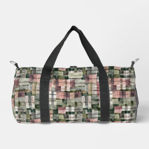 Patchy Mauve, Taupe, Sage Duffle Bag