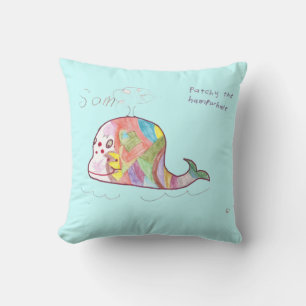 "Patchy the Humpwhate" Throw Pillow