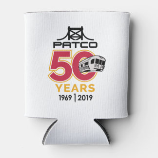 PATCO 50th Anniversary Logo Design Can Cooler