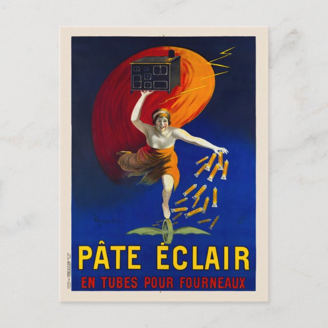 Pate Eclair Vintage Advertising Poster 1912 Postcard (Front)