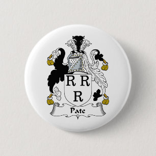 Pate Family Crest 2 Inch Round Button