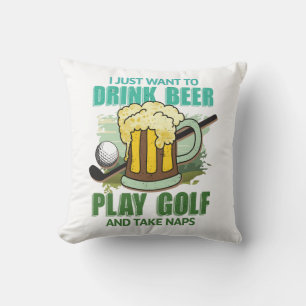 PÂTE GOLF et oreiller à lancer blanc BIÈRE