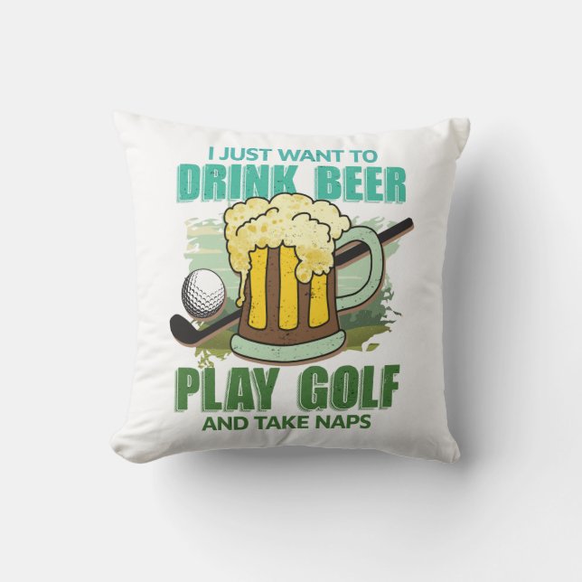 PÂTE GOLF et oreiller à lancer blanc BIÈRE (Recto)