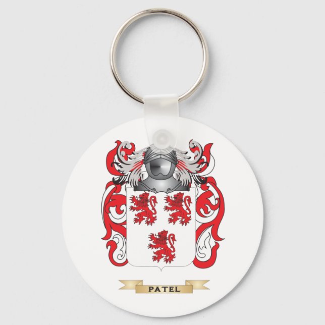 Patel Coat of Arms (Family Crest) Keychain (Front)