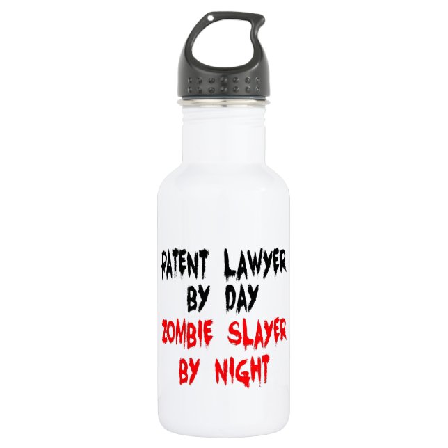 Patent Lawyer Zombie Slayer 532 Ml Water Bottle (Front)
