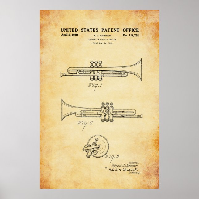 Patent - Trumpet - Poster (Front)