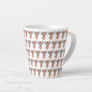 Paterna Flower Reinder Noël Magie Latte Mug