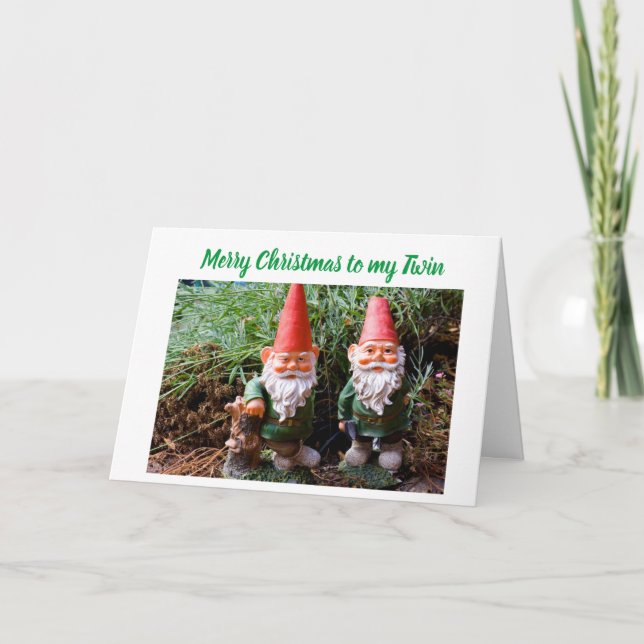 PATERNAL TWINS' CHRISTMAS WISH TO TWIN  CARD (Front)