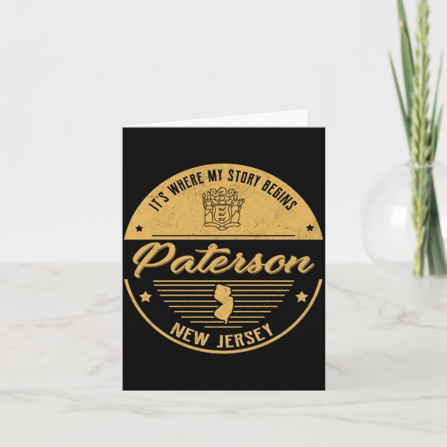 Paterson New Jersey Its Where My Story Begins _1  Card (Front)