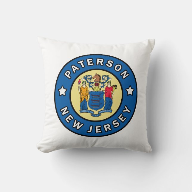 Paterson New Jersey Throw Pillow (Front)