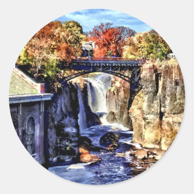 Paterson NJ - Paterson Great Falls Classic Round Sticker (Front)