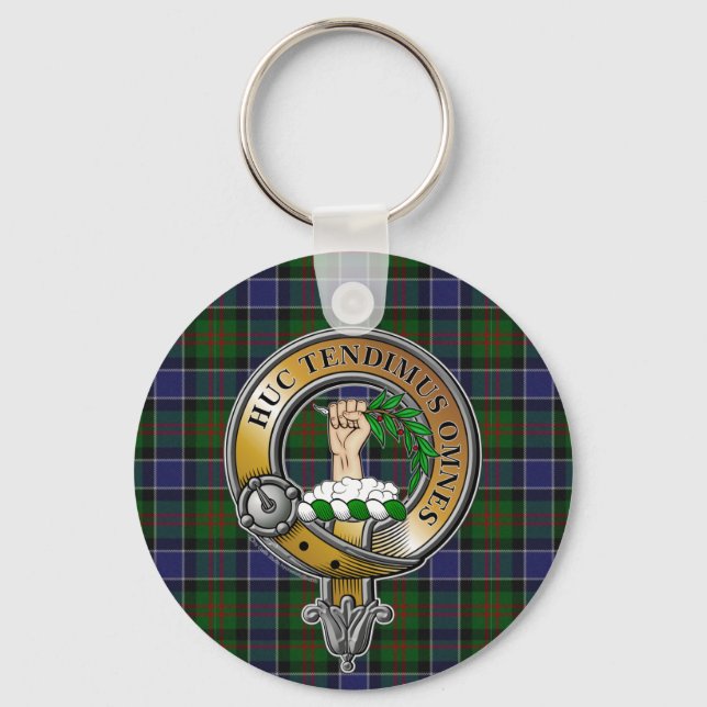 Paterson Tartan & Badge Keychain (Front)