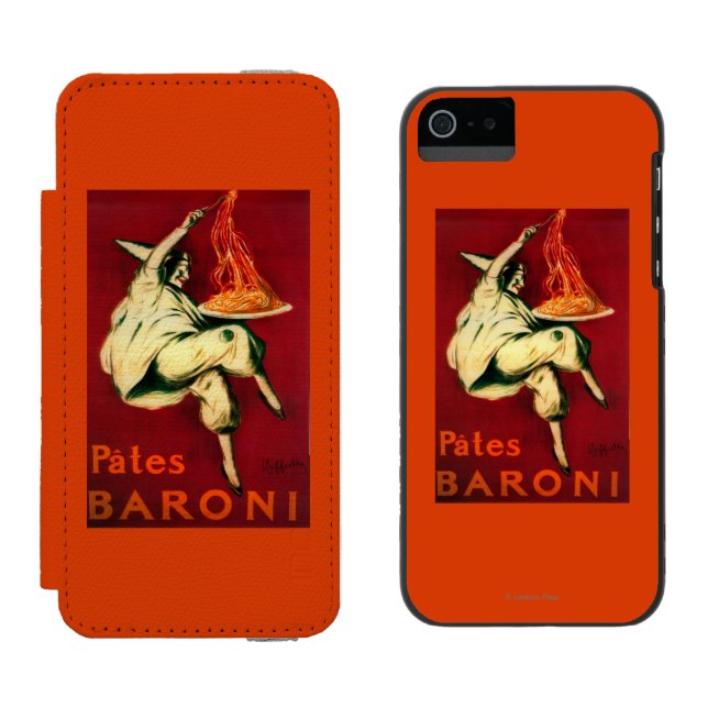Pates Baroni Vintage PosterEurope Incipio iPhone Wallet Case (Side by Side)