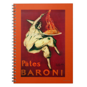 Pates Baroni Vintage PosterEurope Notebook