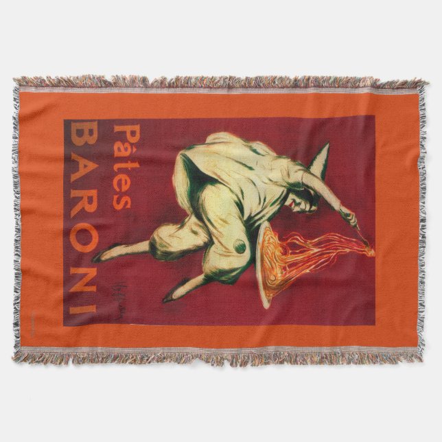 Pates Baroni Vintage PosterEurope Throw Blanket (Front)
