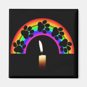 Pâtes De Magnet Sur Un Arc En Ciel À La Bougie