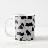 Pâtes de Terrier écossais noir et Mug de café Bone