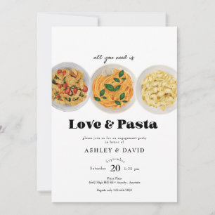 Pâtes   Invitations des parties d'engagement