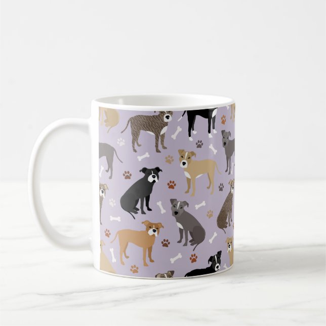 Pâtes Pitbulles et os de café Mug (Gauche)