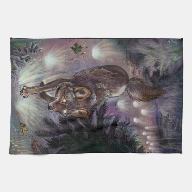 Path Illuminate Coyote Kitchen Towel (Horizontal)
