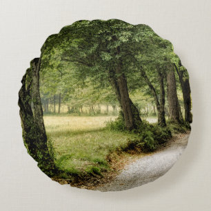 Path in the Country Round Pillow