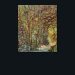 Path in the Woods by Vincent van Gogh Canvas Print<br><div class="desc">Path in the Woods by Vincent van Gogh is a vintage fine art post impressionism landscape painting. Take a nature walk on a trail in the forest with trees lining the pathway during the autumn season. About the artist: Vincent Willem van Gogh (1853 -1890) was one of the most famous...</div>