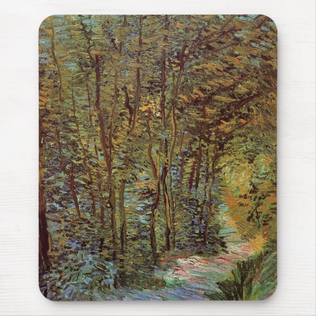 Path in the Woods by Vincent van Gogh Mouse Pad (Front)