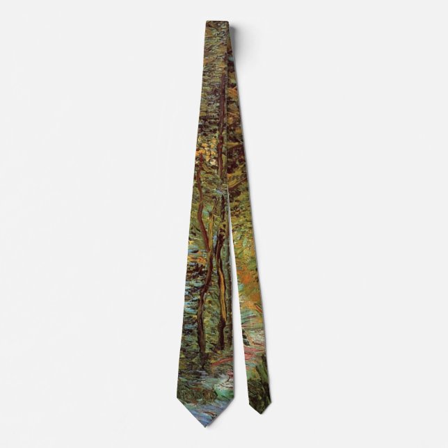 Path in the Woods by Vincent van Gogh Tie (Front)