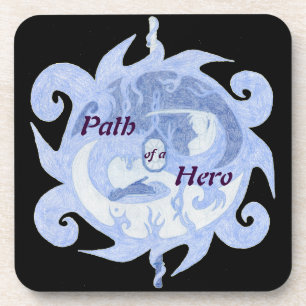 “Path of a Hero” Emblem (with title) Coaster
