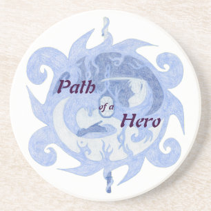 “Path of a Hero” Emblem (with title) Coaster