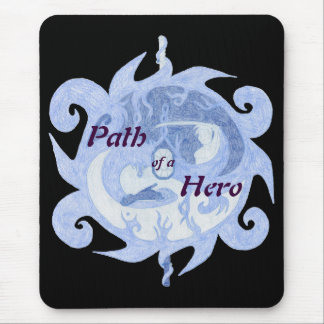 “Path of a Hero” Emblem (with title) Mouse Pad