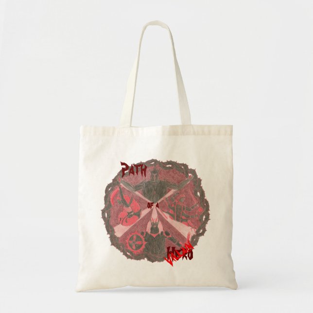 “Path of a Hero” Villains Emblem (with title) Tote Bag (Front)