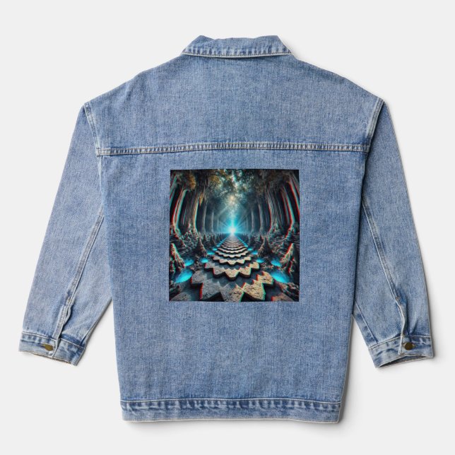 Path of Infinity: The Crystal Cave Descent Denim Jacket (Back)