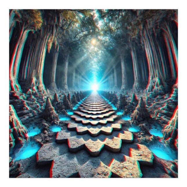 Path of Infinity: The Crystal Cave Descent Photo Print (Front)