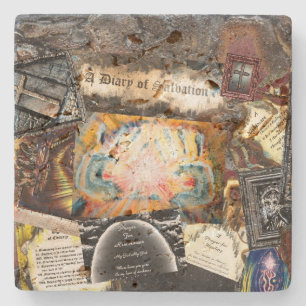 Path of Life Collage Stone Coaster