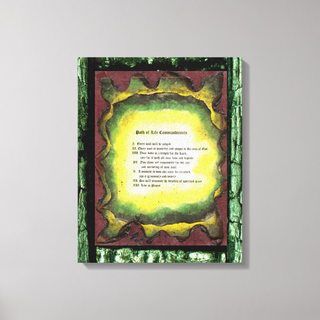 Path of Life Commandments Canvas Print (Front)