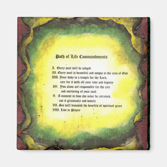 Path of Life Commandments Magnet (Front)